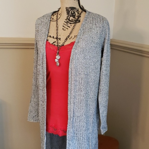 1 sm left - Ribbed Shimmer Cardigan - Picture 2 of 6